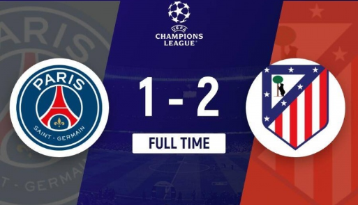 欧冠-马竞2-1逆转巴黎 科雷亚读秒绝杀格子送助攻