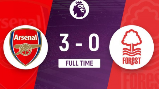 英超-阿森纳3-0轻取诺丁汉森林，萨卡传射，托马斯破门