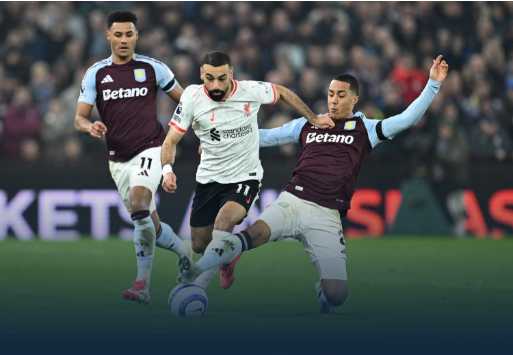 英超-红军2-2维拉联赛22轮不败 萨拉赫传射 努涅斯失空门