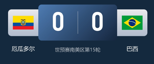 世预赛-安帅执教巴西首秀0-0厄瓜多尔 维尼修斯错失破门良机